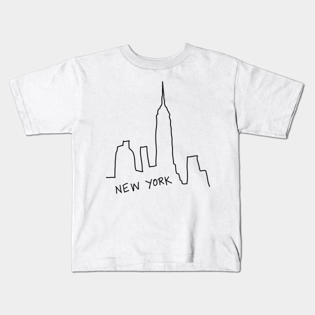 New York City Skyline Kids T-Shirt by ShopBuzz